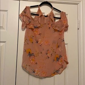 Orangey with flowers